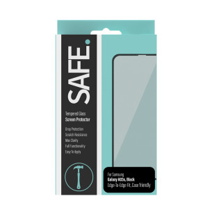 Стъклен протектор Safe за Samsung Galaxy A03s CaseFriendly - Черен
