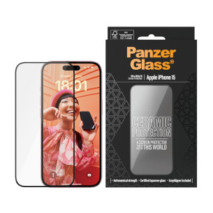 Стъклен протектор PanzerGlass Ceramic Protection за Apple iPhone 15 UWF wA