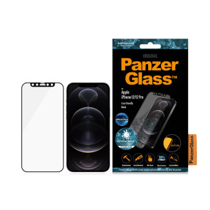 Стъклен протектор PanzerGlass за Apple Iphone 12 / 12 Pro 6.1 Anti-Bluelight, CaseFriendly, Antibacterial, Pro- Черен