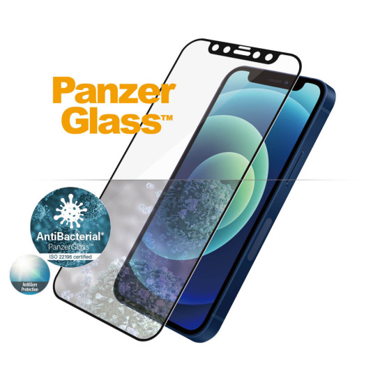 Стъклен протектор PanzerGlass за Apple Iphone 12 mini 5.4 CaseFriendly, AntiGlare, AntiBacterial - Черен