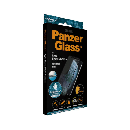 Стъклен протектор PanzerGlass за Apple Iphone X/Xs/11 Pro AntiGlare, CaseFriendly - Черен
