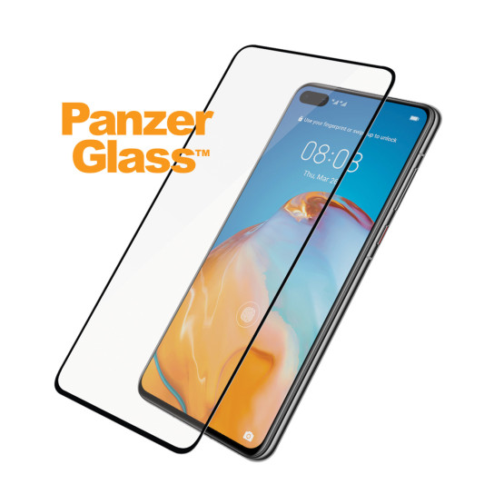 Стъклен протектор PanzerGlass за Huawei P40 CaseFriendly - Черен, 117270