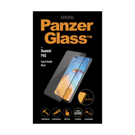Стъклен протектор PanzerGlass за Huawei P40 CaseFriendly - Черен, 117270