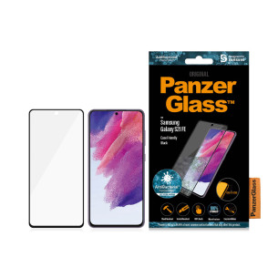Стъклен протектор PanzerGlass за Samsung Galaxy S21 FE AntiBacterial CaseFriendly - Черен