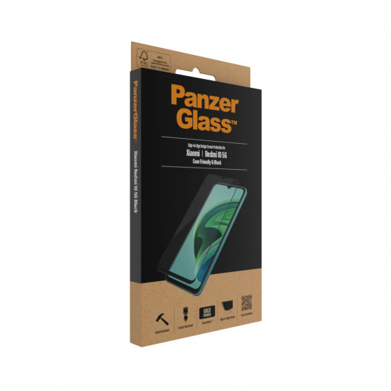 Стъклен протектор PanzerGlass за Xiaomi Redmi 10 5G , CaseFriendly - Черно