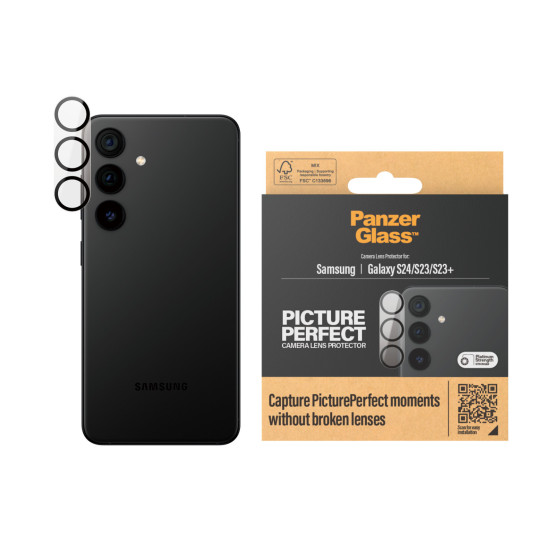 Протектор за камера PanzerGlass PicturePerfect Camera Protector за Samsung Galaxy S24/S23/S23 Plus - Черен