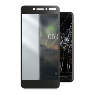 Стъклен протектор Cellular Line за Nokia 6 - Черен