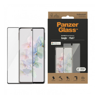 Стъклен протектор PanzerGlass за Google Pixel 7, UWF, Antibacterial - Черен