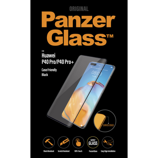 Стъклен протектор PanzerGlass за Huawei P40 pro CaseFriendly, Black, 117276