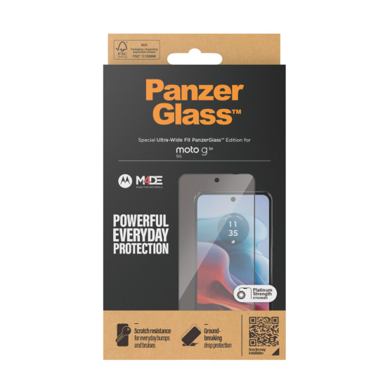 Стъклен протектор PanzerGlass за Motorola Moto G34 5G, UWF