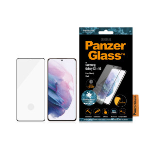 Стъклен протектор PanzerGlass за Samsung Galaxy S21 Plus FingerPrint, CaseFriendly, AntiBacterial - Черен, 118281