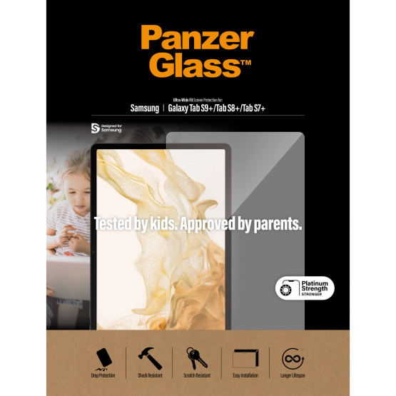 Стъклен протектор PanzerGlass за Samsung Galaxy TAB S7 Plus/S8 Plus/S9 Plus CaseFriendly,117597