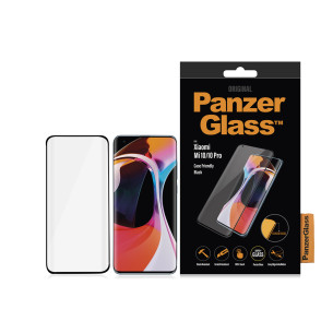 Стъклен протектор PanzerGlass за Xiaomi Mi 10/ Mi10 pro CaseFriendly - Черно, 117079
