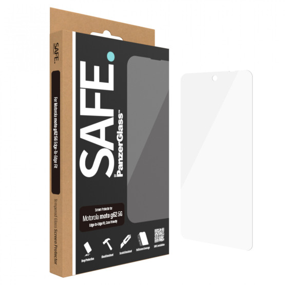 Стъклен протектор Safe за Motorola Moto G62 5G CaseFriendly - Черен