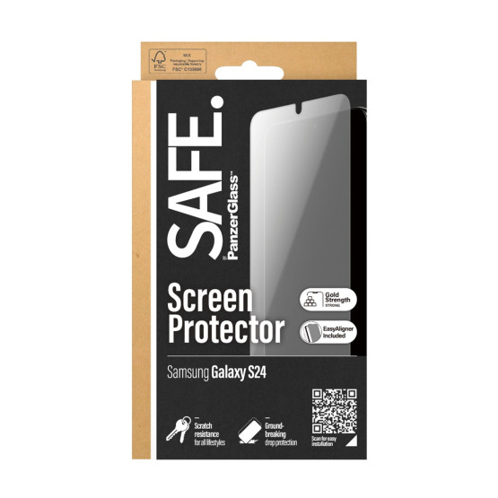 Стъклен протектор Safe за Samsung Galaxy S24 Recycled Glass UWF wA
