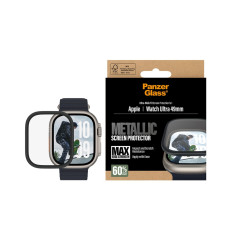 Стъклен протектор за часовник PanzerGlass за Apple Watch Ultra 49mm 2025, Black metal frame