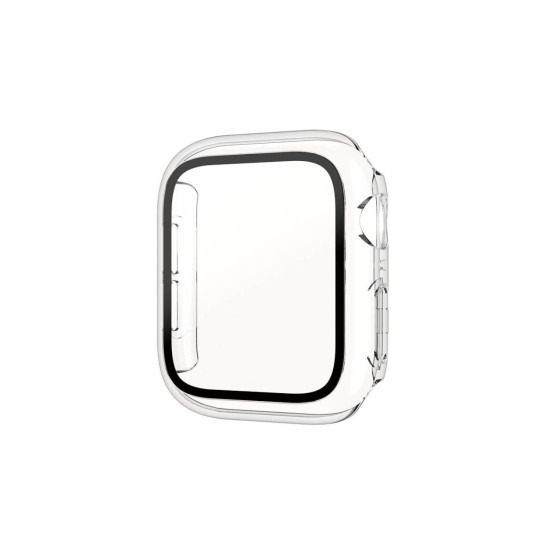 Стъклен протектор за часовник със силиконова рамка PanzerGlass за Apple watch Series 7, 41 mm, AntiBacteria - Прозрачна рамка, 119588