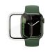 Стъклен протектор за часовник със силиконова рамка PanzerGlass за Apple watch Series 7, 41 mm, AntiBacteria - Прозрачна рамка, 119588