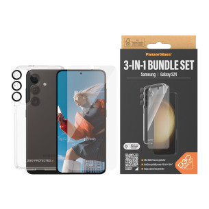 Комплект PanzerGlass Samsung Galaxy S24 UWF Bundle (Screen Protector + D3O HardCase + Hoops)