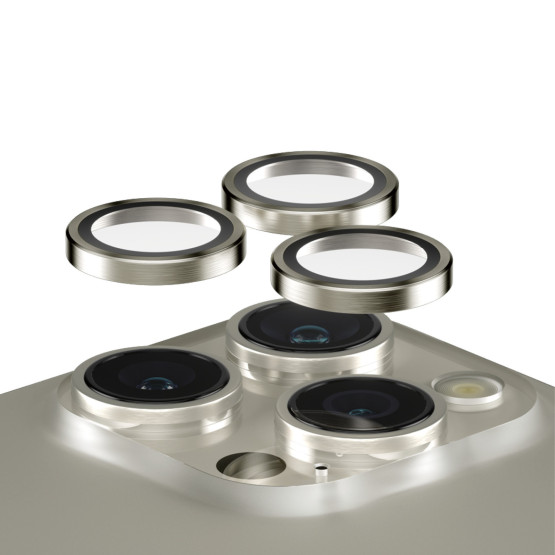 Протектор за камера PanzerGlass Hoops за Iphone 15 Pro/ProMax - Titanium