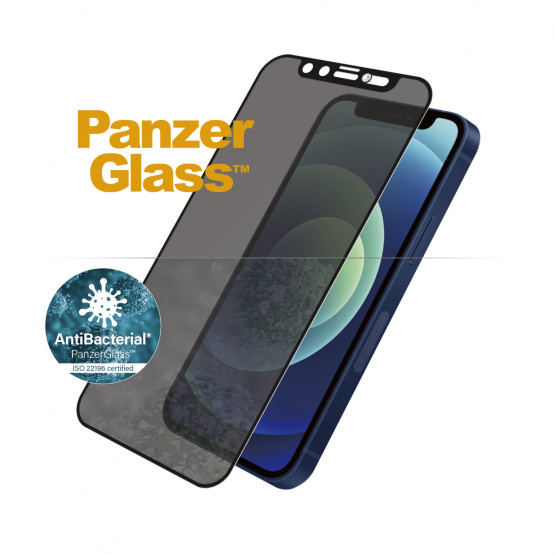 Стъклен протектор PanzerGlass за Apple Iphone 12 mini, Privacy, CaseFriendly, CamSlaider, Swarovski - Черен