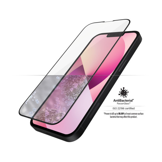 Стъклен протектор PanzerGlass за Apple Iphone 13 mini 5.4 CaseFriendly, Antibacterial,Pro - Черен