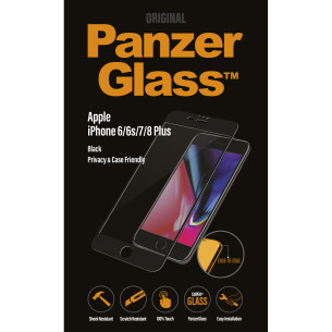 Стъклен протектор PanzerGlass за Apple Iphone 7/8/6/6s plus CaseFriendly Privacy - Черно