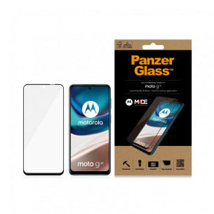 Стъклен протектор PanzerGlass за Motorola Moto G42 CaseFriendly - Черен