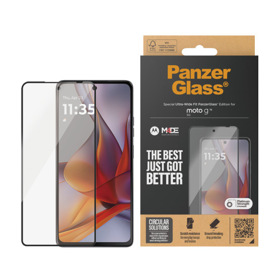 Стъклен протектор PanzerGlass за Motorola Moto G75 5G, UWF