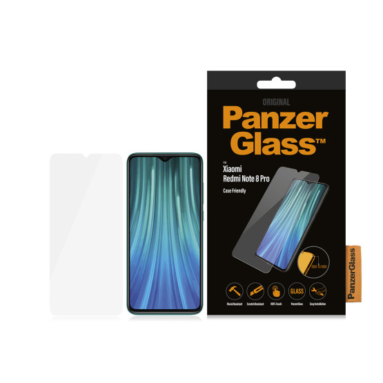 Стъклен протектор PanzerGlass за Xiaomi Redmi Note 8 Pro CaseFriendly, Black, 117082