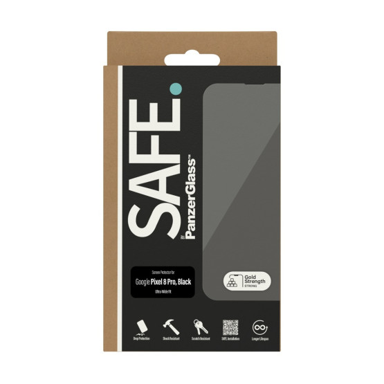 Стъклен протектор Safe за Google Pixel 8 Pro, UWF - Черен