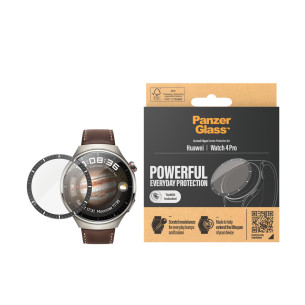 Стъклен протектор за часовник PanzerGlass за Huawei Watch 4 Pro - Черен