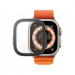 Стъклен протектор за часовник със силиконова рамка PanzerGlass за Apple watch Ultra, 49mm, D3O Bio- Черна рамка