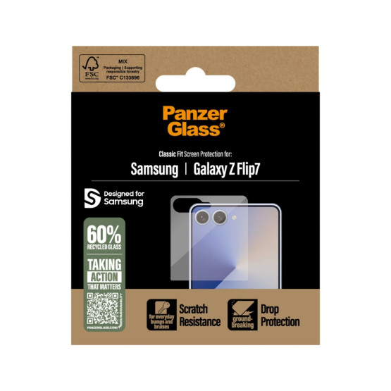 Стъклен протектор за външен дисплей PanzerGlass за Samsung Galaxy Z Flip 7