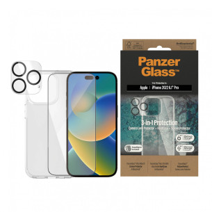 Стъклен протектор PanzerGlass iPhone 14 Pro Bundle (UWF screen protector, HardCase, протектор за камераt)