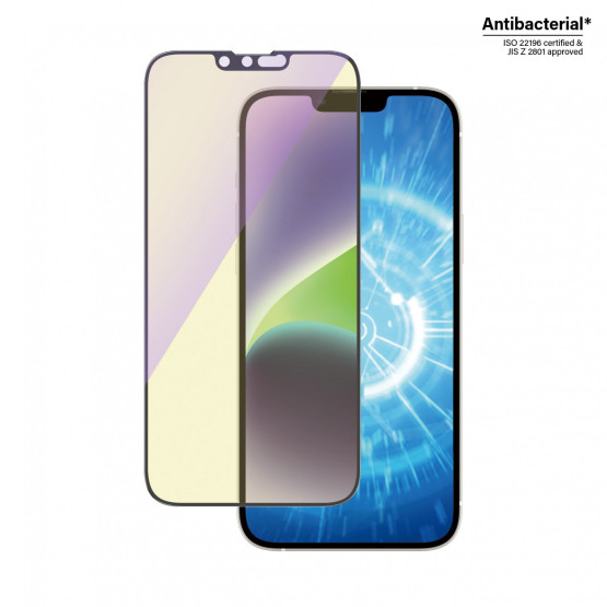 Стъклен протектор PanzerGlass за Apple Iphone 14 Plus, 13 Pro Max Anti-Bluelight, CaseFriendly, Antibacterial, Черен