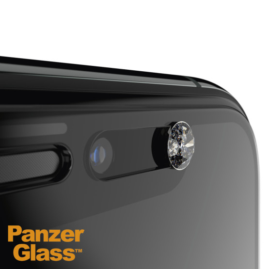 Стъклен протектор PanzerGlass за Apple Iphone X/Xs/11 Pro CaseFriendly, CamSlider, Swarovski Edition- Черен,