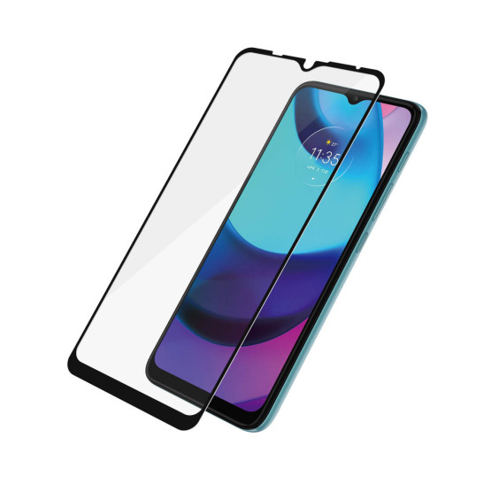 Стъклен протектор PanzerGlass за Motorola Moto e20 CaseFriendly - Черен