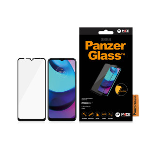 Стъклен протектор PanzerGlass за Motorola Moto e20 CaseFriendly - Черен