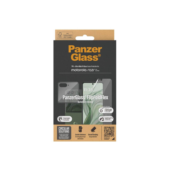 Стъклен протектор PanzerGlass за Motorola Razr 50 Ultra, Tpu+ Стъклен протектор, UWF