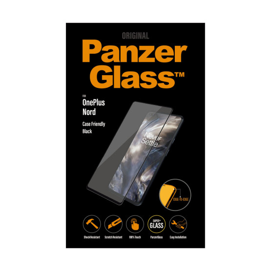 Стъклен протектор PanzerGlass за OnePlus Nord CaseFriendly - Черно