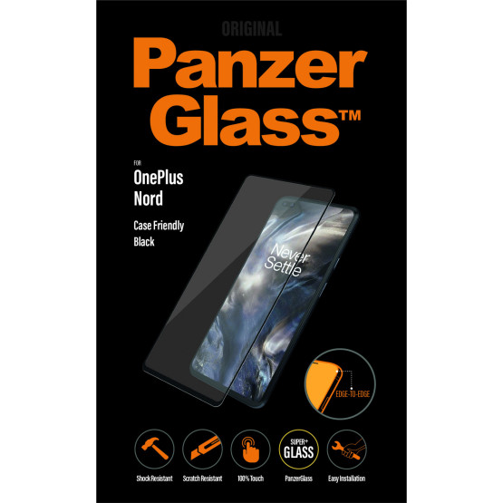 Стъклен протектор PanzerGlass за OnePlus Nord CaseFriendly - Черно