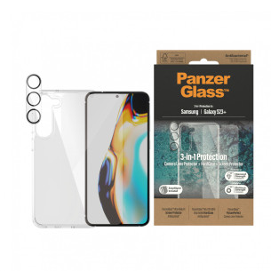 Стъклен протектор PanzerGlass за Samsung S23 Plus Bundle (UWF screen protector, HardCase, протектор за камера)