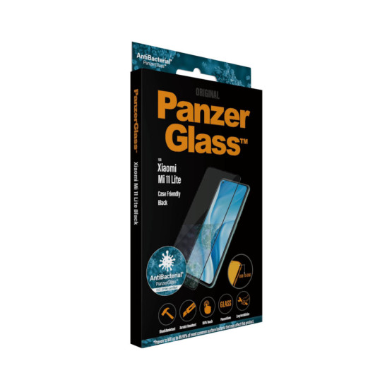 Стъклен протектор PanzerGlass за Xiaomi Mi 11 Lite CaseFriendly - Черен