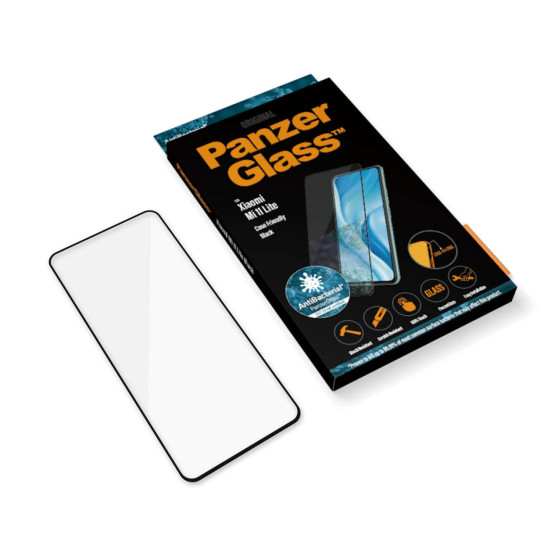 Стъклен протектор PanzerGlass за Xiaomi Mi 11 Lite CaseFriendly - Черен