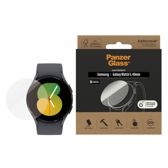 Стъклен протектор за часовник PanzerGlass за Samsung Galaxy Watch 5, 40mm