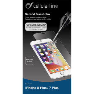 Стъклен протекторCellular Line за iPhone 7 plus / 8 plus - Прозрачен