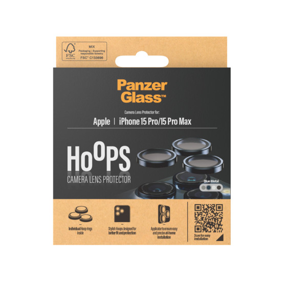 Протектор за камера PanzerGlass Hoops за Iphone 15 Pro/ProMax - Син