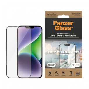 Стъклен протектор PanzerGlass Apple iPhone 14 Plus, 13 pro Max UWF Anti-Reflective AB w. Applicator, Черен