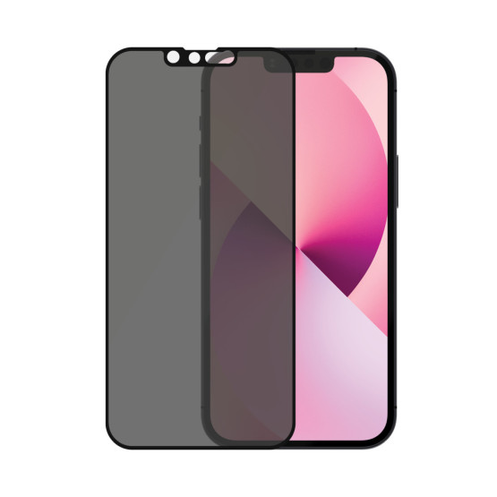 Стъклен протектор PanzerGlass за Apple Iphone 13 mini, Privacy, CaseFriendly, Antibacterial - Черен